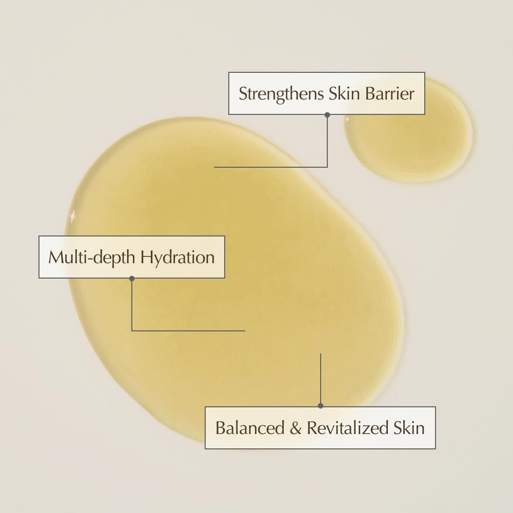 Closeup of KAINE Kombu Balancing Ampoule Toner texture, lightweight and non-sticky