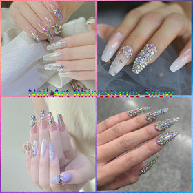 Kaipheiquan 18-types AB crystals for versatile nail art styles.