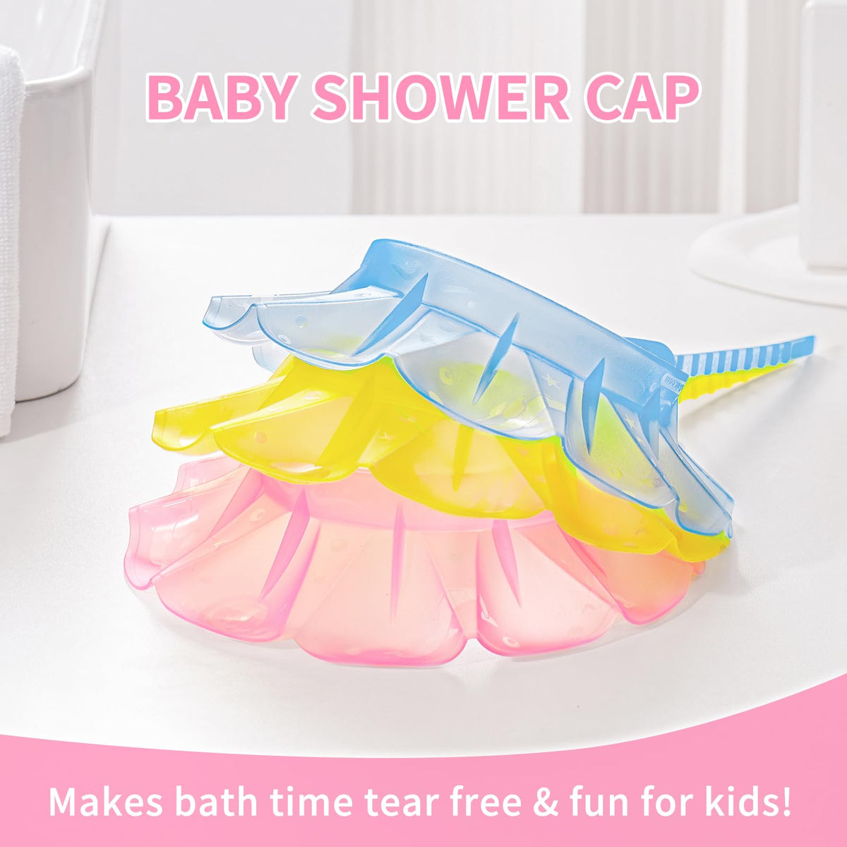 Kair Baby Bath Visor soft brim guides water away from eyes