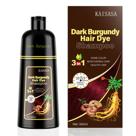 KAISASA Hair Dye Shampoo application shows easy at-home color distribution.