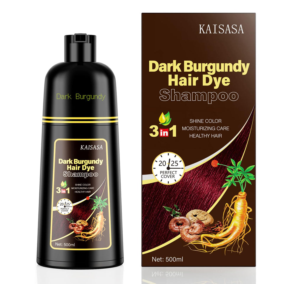 KAISASA Hair Dye Shampoo application shows easy at-home color distribution.