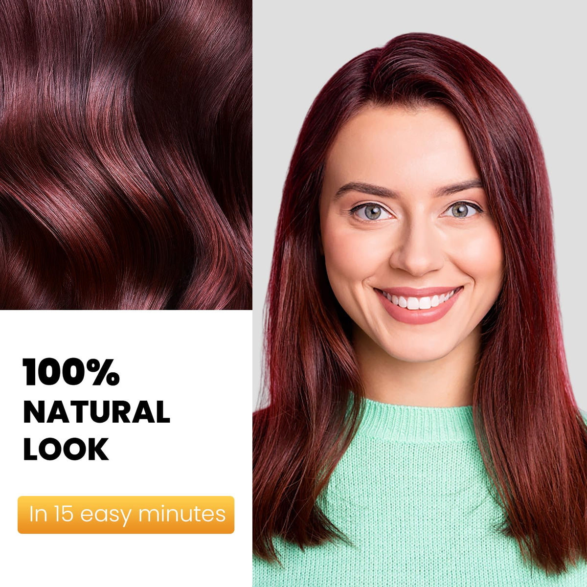 KAISASA Hair Dye Shampoo bottle highlights convenient 3-in-1 formula for busy mornings.