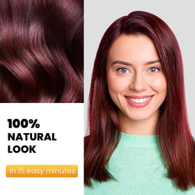 KAISASA Hair Dye Shampoo bottle highlights convenient 3-in-1 formula for busy mornings.