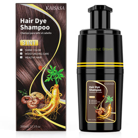 KAISASA Hair Dye Shampoo covers grey hair for a natural look.