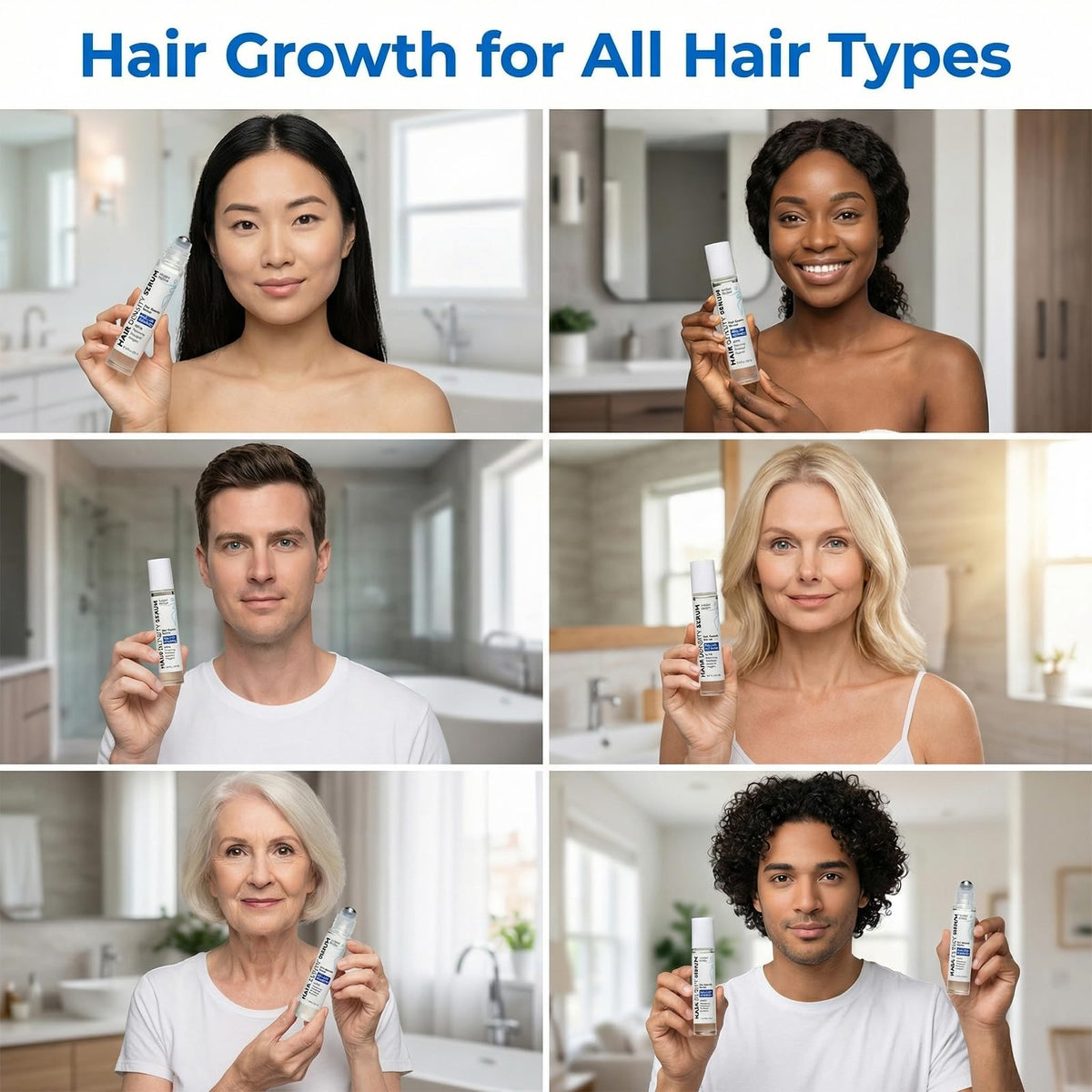 KAISHISESEN Hair Growth Serum Roll On packaging shows saw palmetto extract benefits