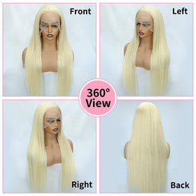 Kaithlypo 613 hd lace front wig close-up baby hair detail for natural edges.