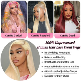 Kaithlypo 613 lace front wig back view demonstrates full-volume crown and natural fall.