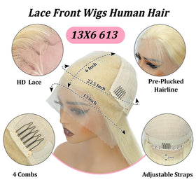 Kaithlypo 613 lace front wig can be dyed or bleached to customize color.
