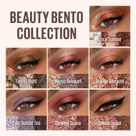 Kaja Beauty Bento Glowing Guava soft glow enhances eyelids with subtle luminosity.