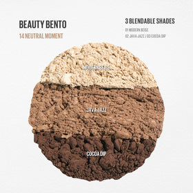 Kaja Bento Bouncy Eyeshadow Trio Neutral Moment swatches demonstrate versatile day looks.