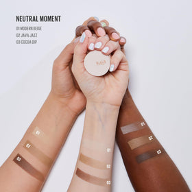 Kaja Bento palette appearance reveals three earthy tones for rich, natural looks.