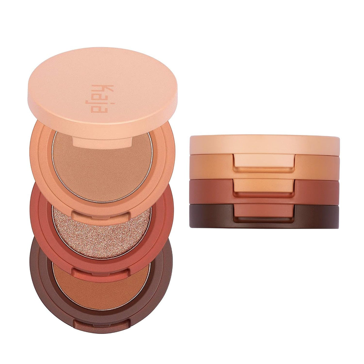 KAJA Bento Bouncy Shimmer Trio in Warm Honey tones with fingertip-friendly application.