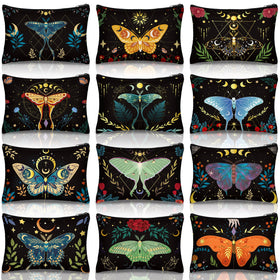 Kajaia butterfly makeup bags collection cover with gothic prints for stylish travel storage