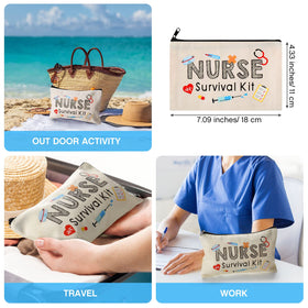 Kajaia nurse survival kit bag, side-open view, easy access to cosmetics.