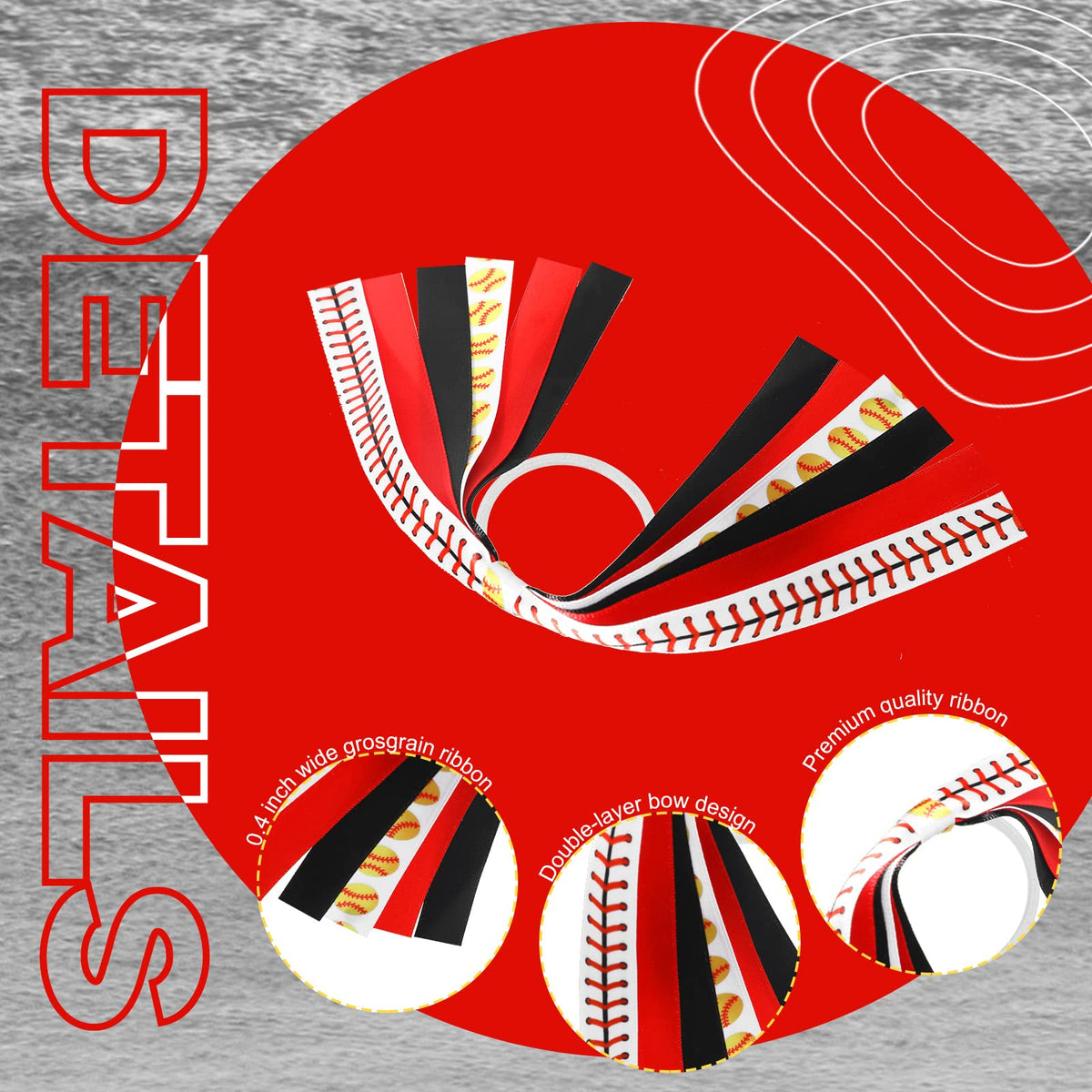 Kajaia softball hair ties patterns add playful, sporty appeal for teens