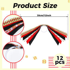 Kajaia softball hair ties with ribbon patterns for bright team looks