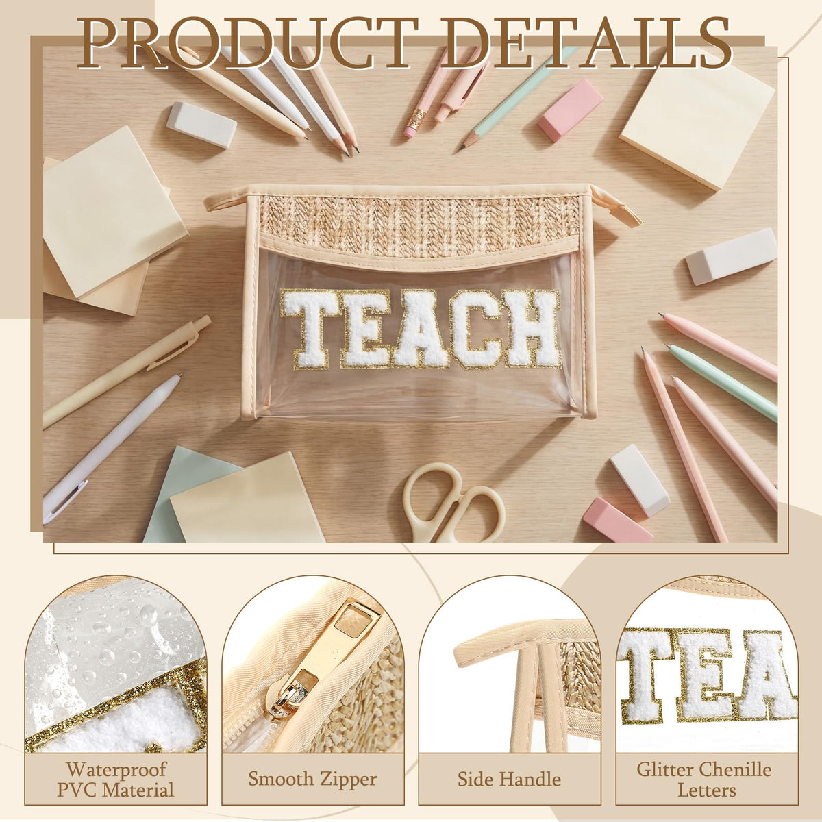 Kajaia Teach PVC waterproof surface resists stains and spills for easy care