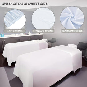 KAKU HOME sheets with elastic fit stay secure on beds during busy spa days