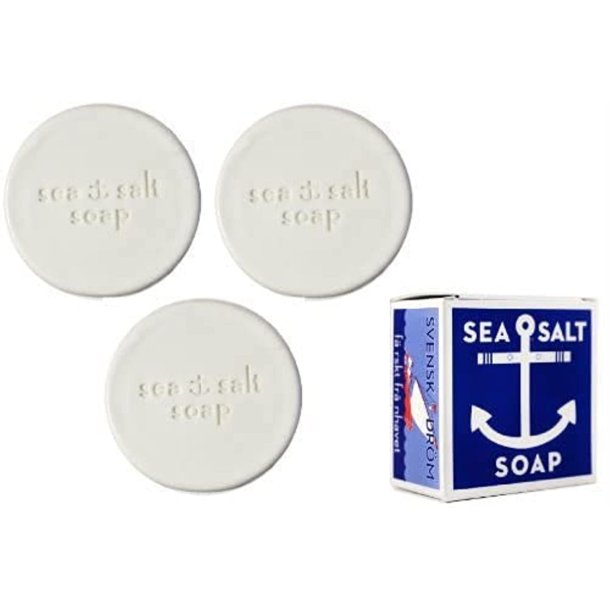 Kala Swedish Dream Sea Salt Soap — three bars displayed for daily cleansing and natural nourishment