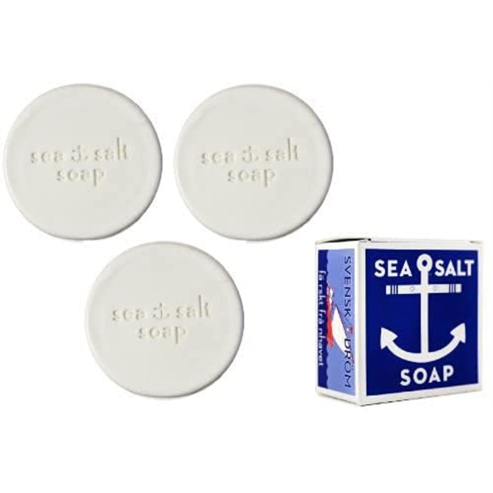 Kala Swedish Dream Sea Salt Soap — three bars displayed for daily cleansing and natural nourishment