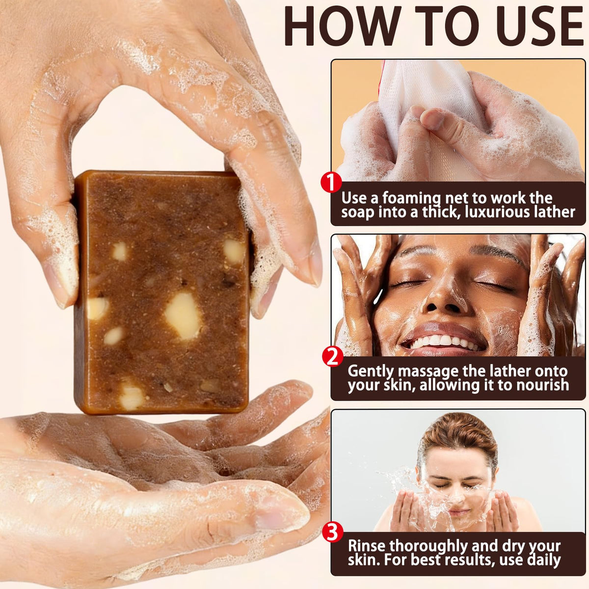 All skin types welcome: Kalani Glow African Black Soap for daily use