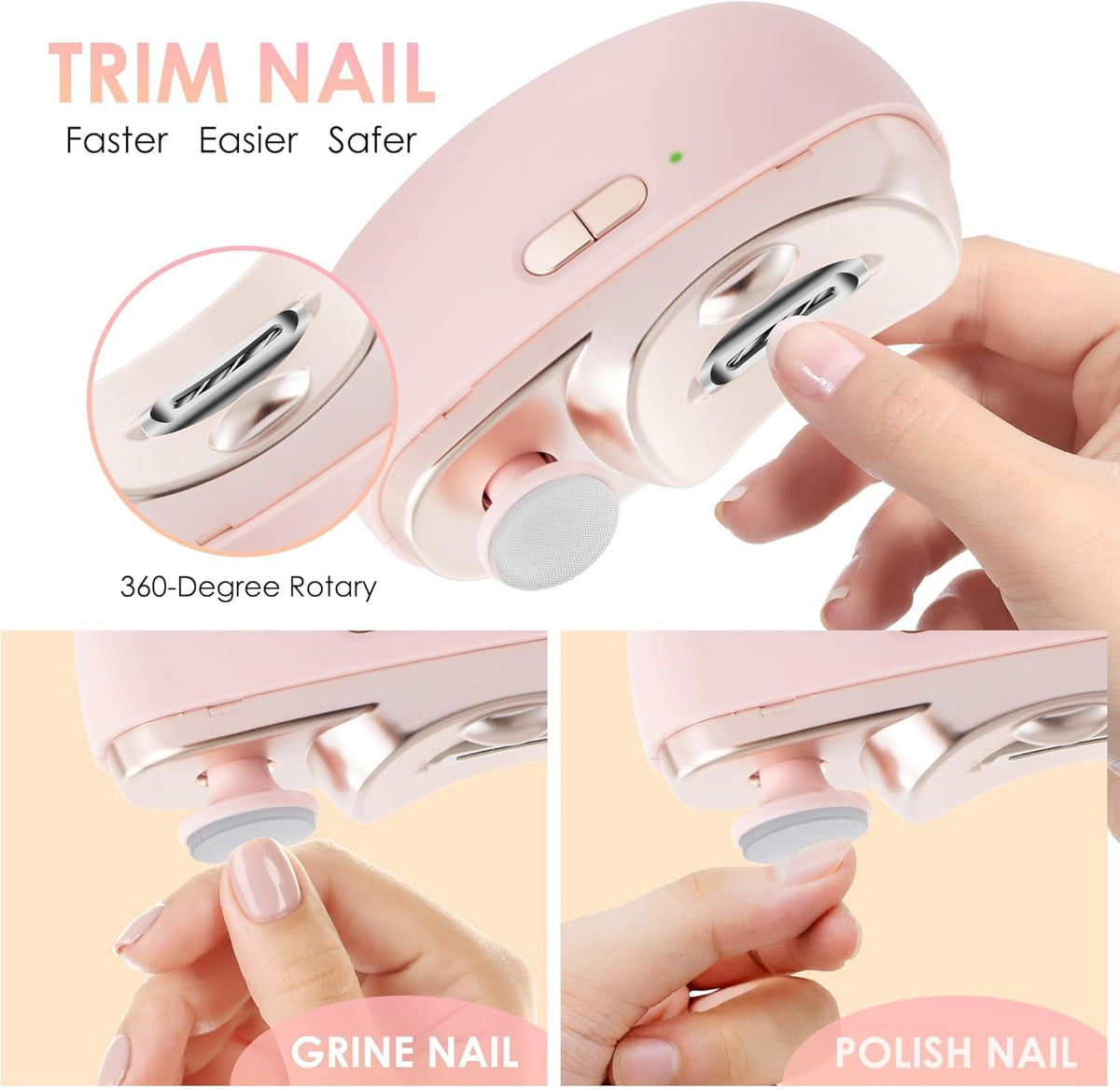 Kalapa nail clippers LED light illuminates precise trimming