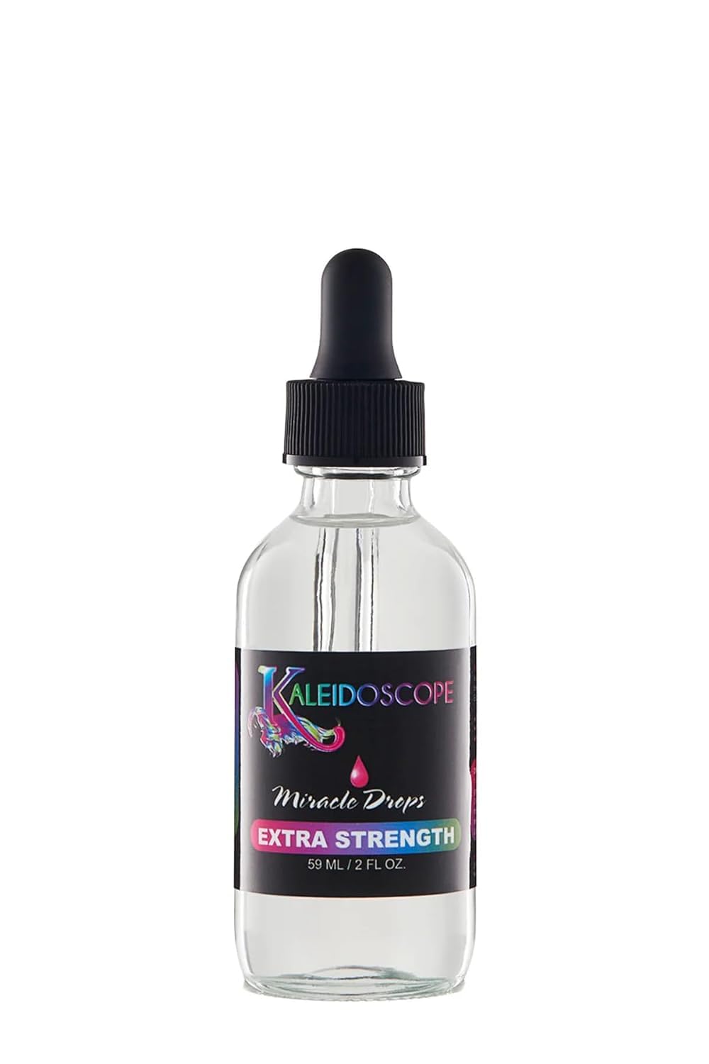 Kaleidoscope Miracle Drops Extra Strength bottle with a refreshing peppermint aroma for scalp care.