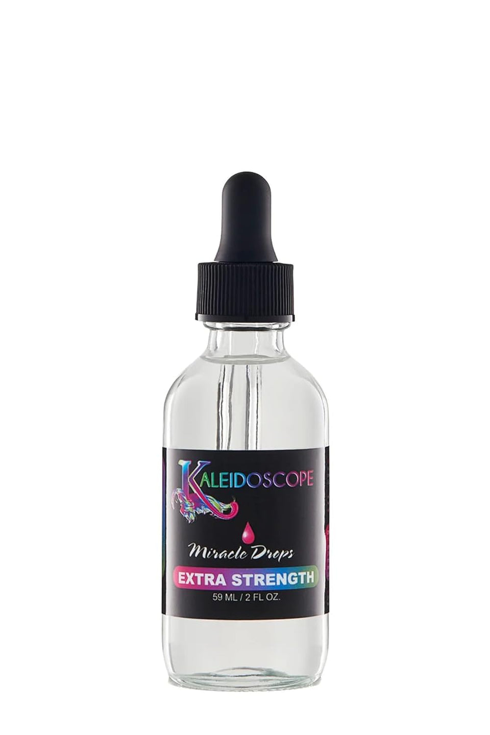 Kaleidoscope Miracle Drops Extra Strength bottle with a refreshing peppermint aroma for scalp care.