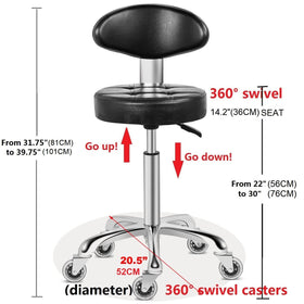 Kaleurrier stool base and dimensions ensure sturdy balance.
