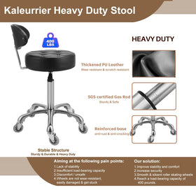 Kaleurrier caster wheels roll smoothly on diverse floors.