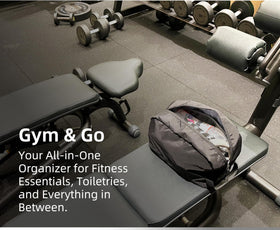 kalgoTeal fits full-size toiletries and cosmetics in a protected 8L case.