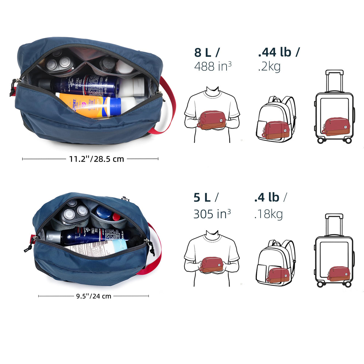 Kalgoteal 8L lightweight splash-proof nylon material.