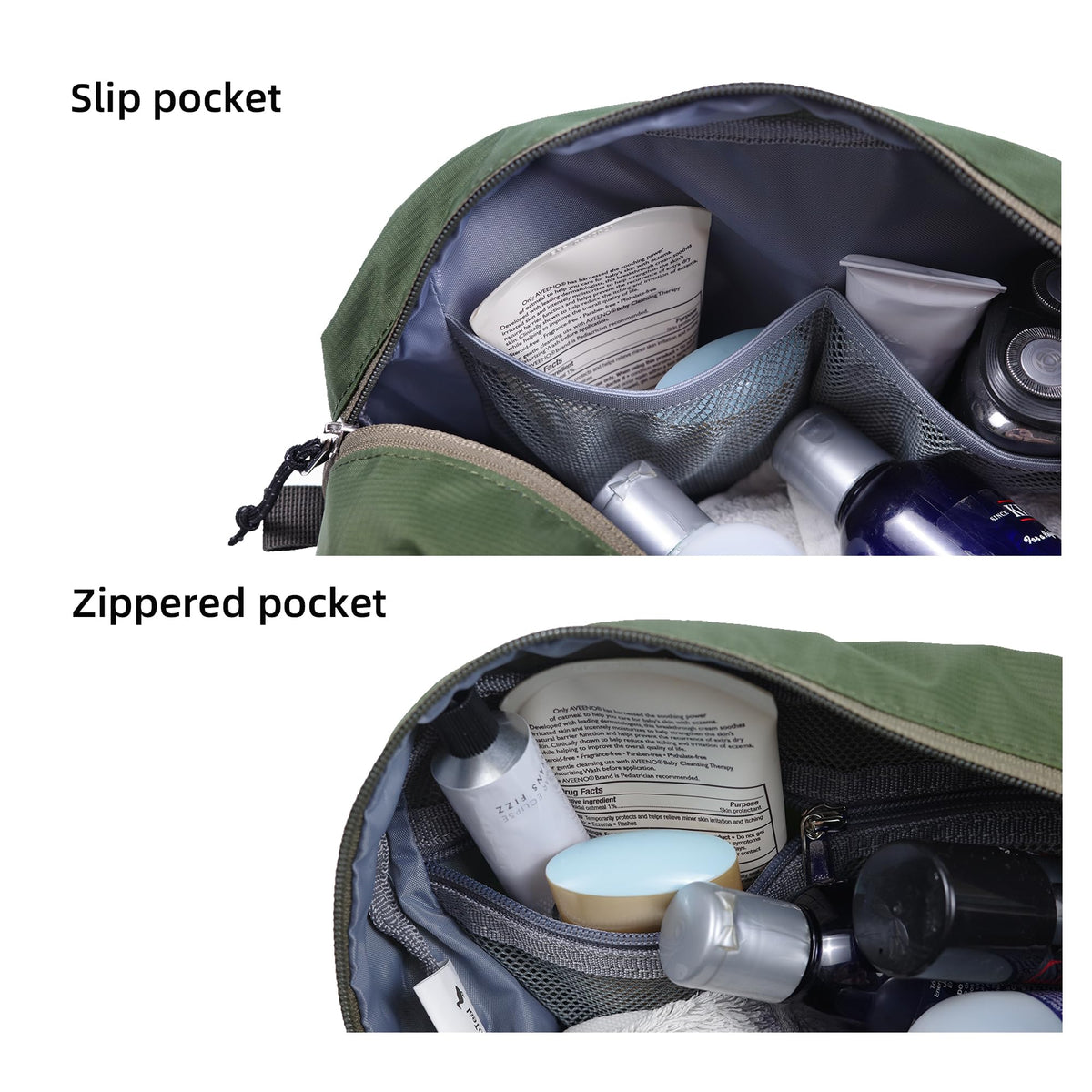 Kalgoteal 8L bag with zippered mesh pocket for secure storage.
