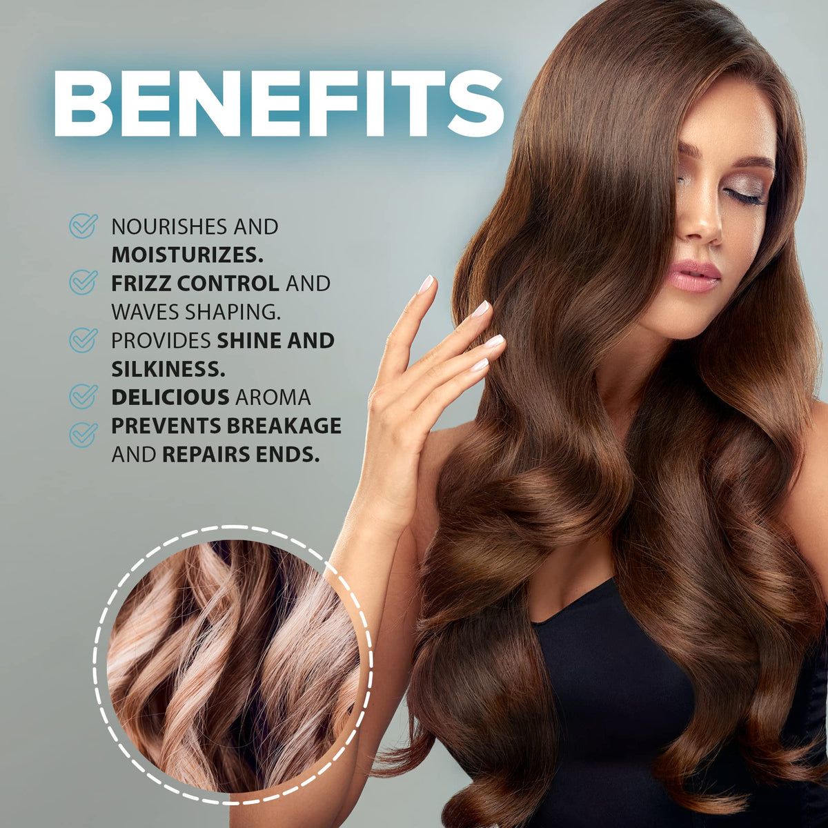 KALIVE 2 STYLE hair mask label closeup highlights keratin and collagen benefits.