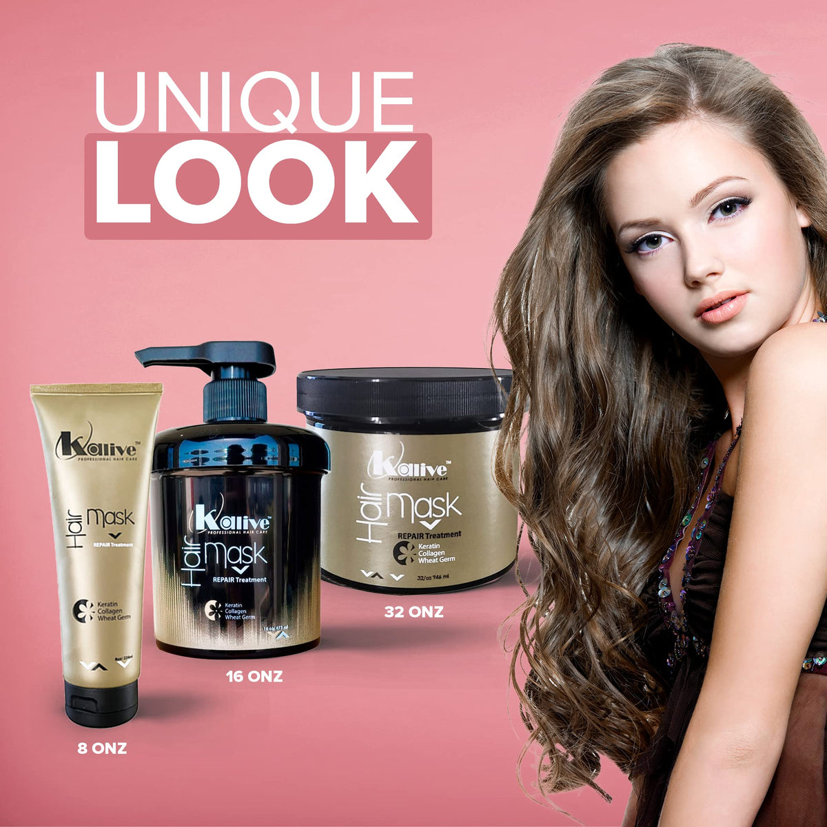 KALIVE 2 STYLE hair mask packaging image shows compact, travel-friendly container.