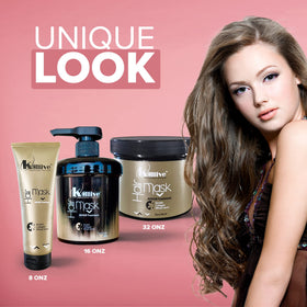 KALIVE 2 STYLE hair mask packaging image shows compact, travel-friendly container.