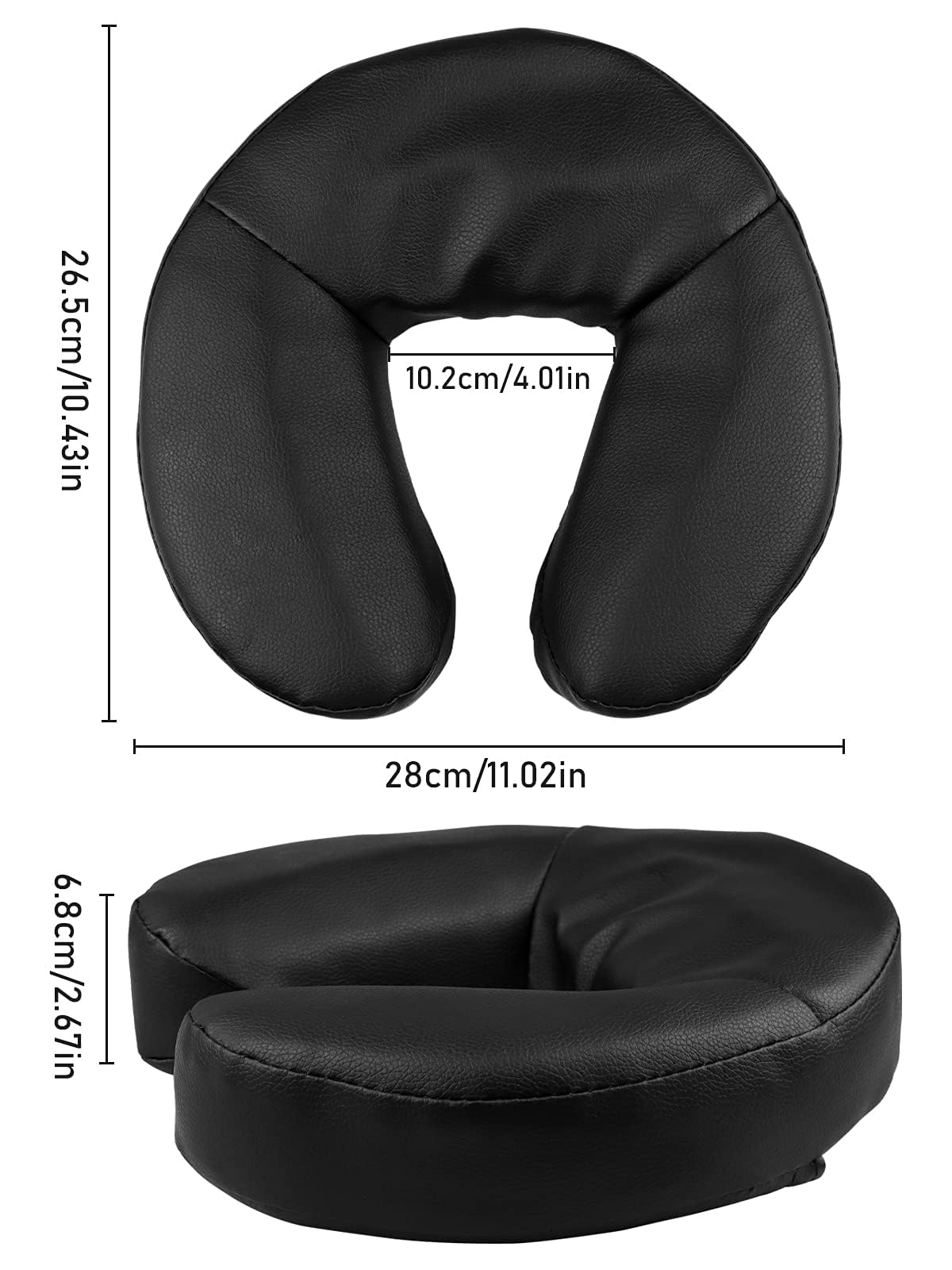 Kalolary crescent headrest curve follows contours for breathable contact