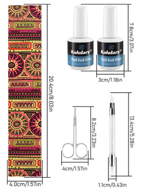 Kalolary sticker scissors facilitate clean trimming of foil designs.