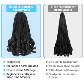 Kaluli Curly Crochet Hair beginner-friendly install saves time and effort