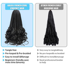 Kaluli Curly Crochet Hair fluffy texture with natural bounce for versatile styling.