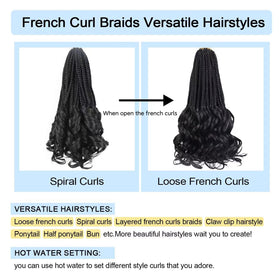 Kaluli Curly Crochet Hair seven-pack set offering multiple styling options.
