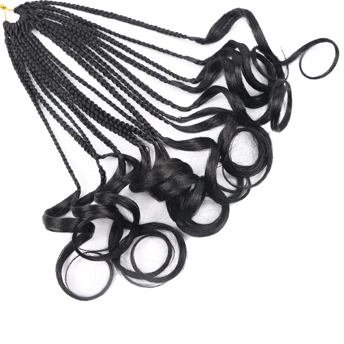 Kaluli 14inch curls ready to install with included crochet needle for convenience.