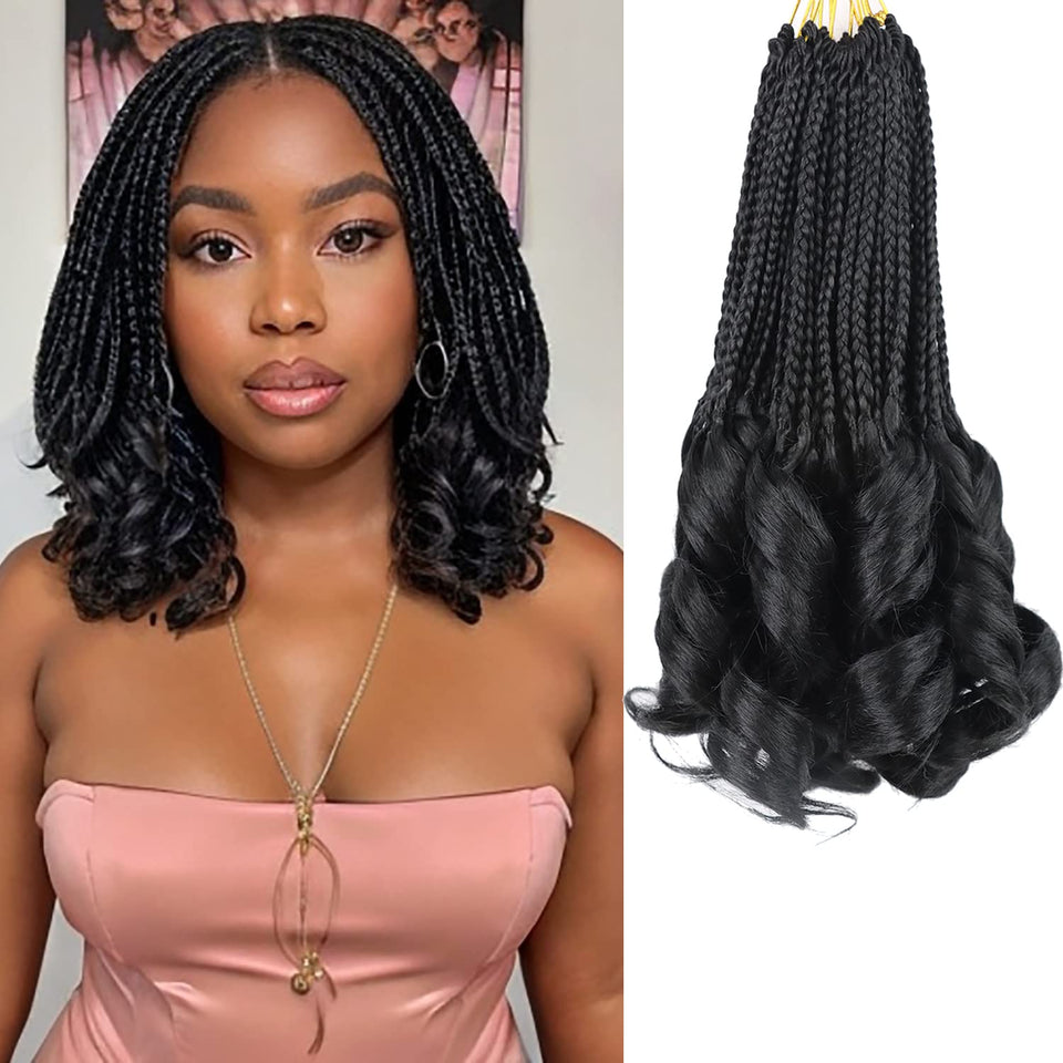 Kaluli French curl crochet braids 10in close-up texture for everyday wear.