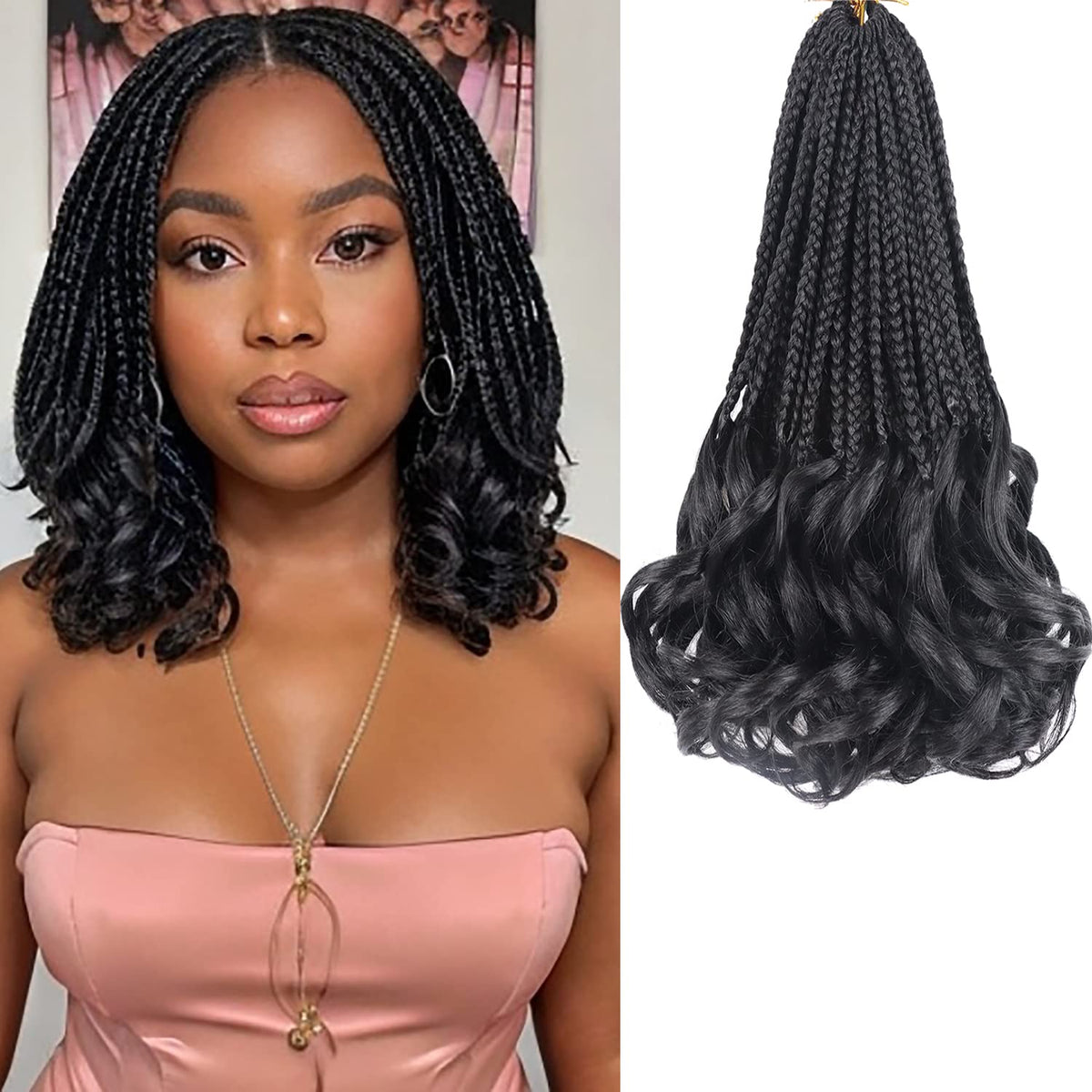 Kaluli styling ideas with French curl hair for various looks.