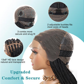 Kalyss 13x8 lace-front cap closeup emphasizes secure fit and breathability.