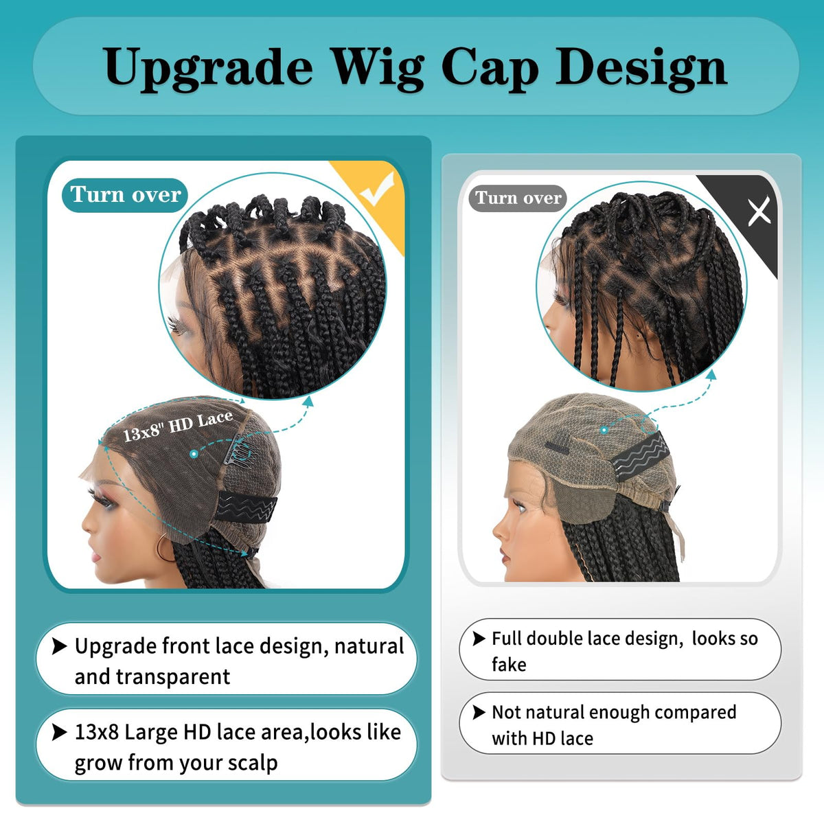 Kalyss baby hair edge detail provides seamless hairline for realistic styling.