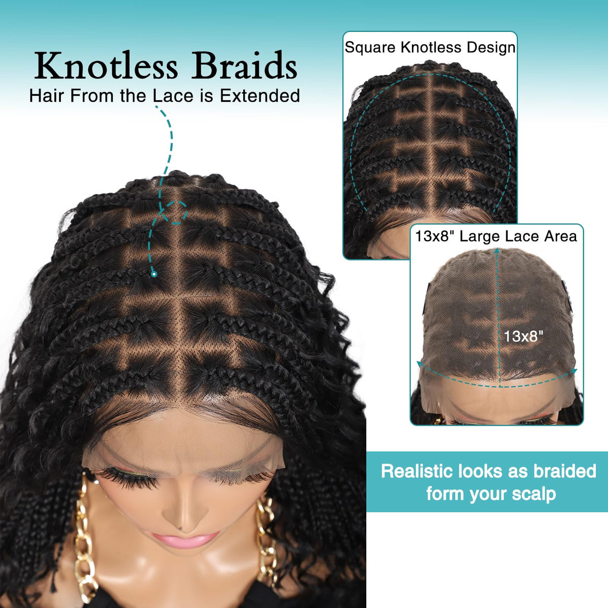 Kalyss boho box braids style showcases unique head-turning texture for bold looks.