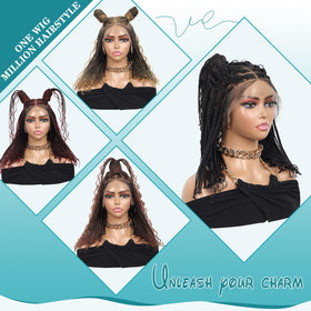 Kalyss short braided style display shows easy daily wear and versatility.