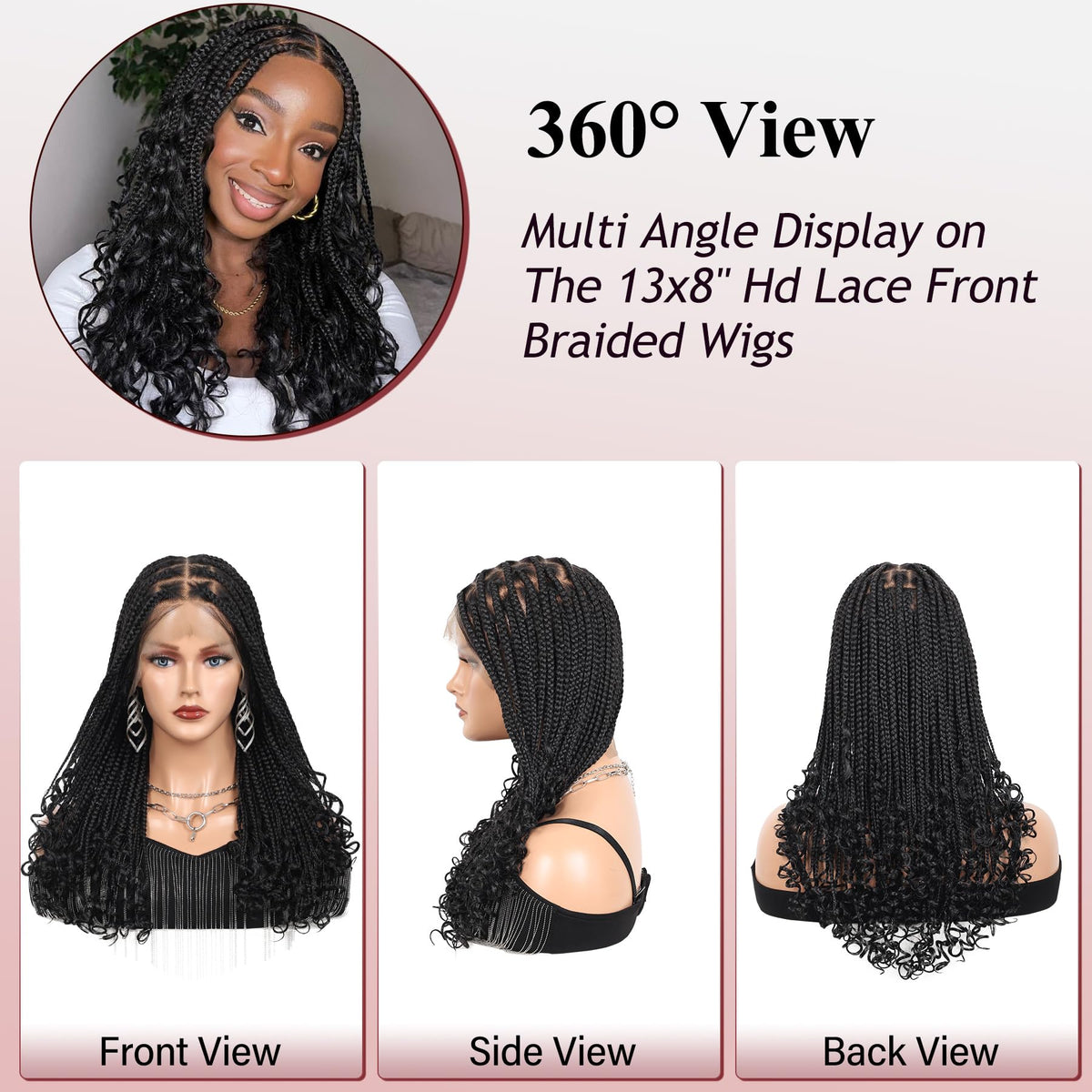 Kalyss braided wig styled for weddings or cosplay occasions