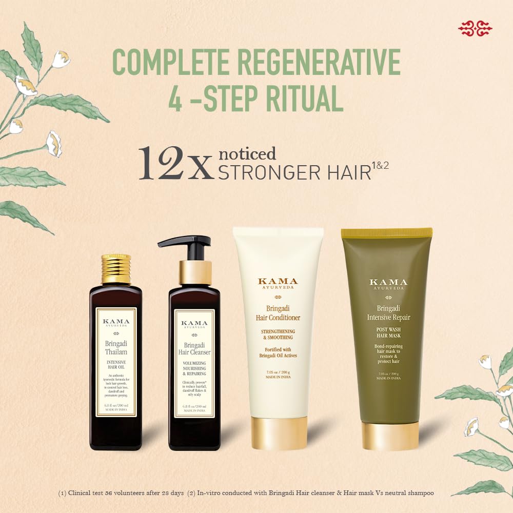 Bringadi Tailam oil texture closeup emphasizing smoothing benefits for hair.
